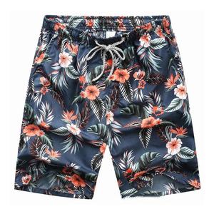 Shorts de bain pour hommes, imprimés fleurs, personnalisés, imperméables, en tissu poly-peau de pêche, style hawaïen, collection 2026, vente chaude - Product Image 6