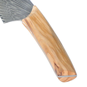 มีดเชฟในครัวดามัสกัสปลอมทำจากไม้มะกอกบริการ OEM ออกแบบได้ตามที่ต้องการ - Product Image 4