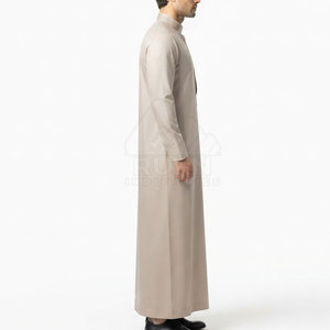 Thobe moderne ajusté pour homme, décontracté, respirant, léger, en coton, élégant, pour un usage quotidien, coupe confortable, design stylé - Product Image 4