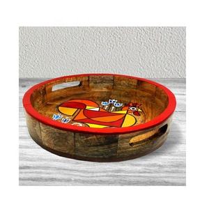 ถาดไม้ไผ่และไม้ผลไม้จานขนมถาดเสิร์ฟอาหารงานไม้ในฟาร์มสั่งทำได้ - Product Image 1