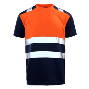 Top vente homme Hi Viz Polo t-shirts demi-manches vêtements de travail haut réfléchissant dernières chemises à col rond avec Logo sur mesure - Product Image 1