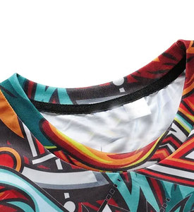 เสื้อยืดคอกลมสำหรับผู้ชายเสื้อยืดพิมพ์ลาย100% โพลีเอสเตอร์ระเหิดเข้ารูปขนาด220กรัม - Product Image 5