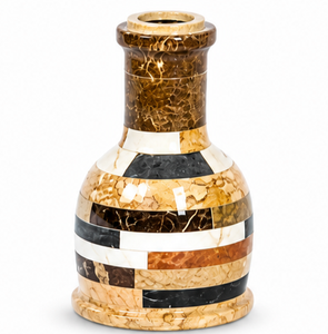 Chicha Farida Giant Marble Luxury avec design moderne en laiton massif - Ensemble complet pour fumer la chicha - Product Image 5