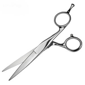 Ciseaux de coiffure professionnels de 6 pouces en acier inoxydable poli miroir avec manche décalé - Product Image 4