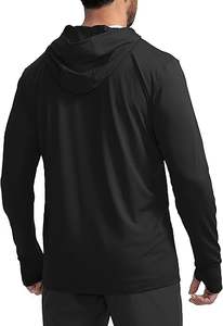Pull à capuche de randonnée thermique coupe-vent et chaud pour hommes avec logos personnalisés de haute qualité - Product Image 4