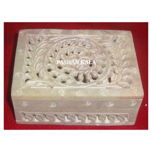 Boîtes à bijoux de forme rectangulaire en stéatite naturelle de qualité supérieure pour la vente en gros et le fournisseur de cadeaux de festival - Product Image 1