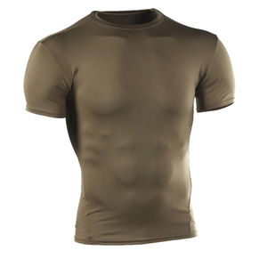 Camisetas de gimnasio de compresión personalizables con precio al por mayor, camisetas de manga corta con logotipo personalizado para adultos - Product Image 3