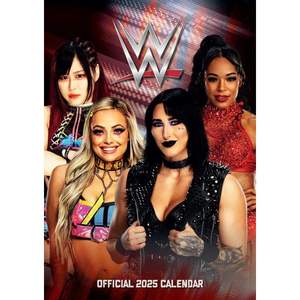 Calendario de Pared de Papel Impreso para Mujeres de la WWE 2025, con Reloj, Marco para Fotos, para Uso Promocional - Product Image 1