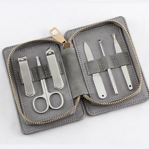 Ensemble d'outils de manucure en acier inoxydable professionnel 8 pièces de haute qualité coupe-ongles en cuir PU Logo personnalisé 10 pièces pied - Product Image 2