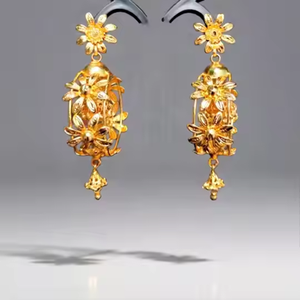 Super Quality <b>Earrings</b> Set with Traditional Designed 22CT Gold Plated Jhumka Style <b>Earrings</b> Jewelry for Women Wear by Exporters - Product Image 1