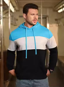 Sudadera con capucha informal de manga larga con estilo para hombre 2025, bloque de Color, bolsillo de canguro, todos los días, invierno, patrón liso teñido - Product Image 2