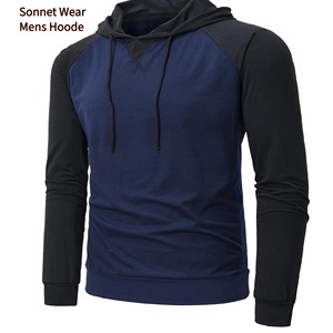 Sudadera con capucha sólida para hombre con bolsillo de canguro Diseño de hombro caído Sudadera duradera - Product Image 3