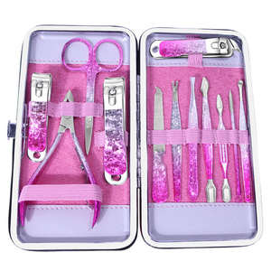 Ensemble de coupe-ongles en acier inoxydable de couleur dégradée personnalisée sans danger pour les nourrissons Fleur de glace manucure pédicure outil de beauté pince à ongles - Product Image 3