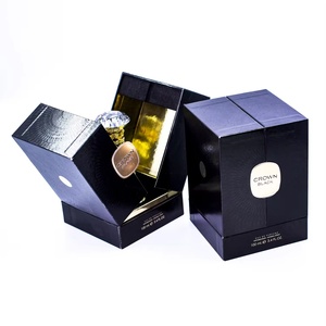 Crown Black Eau De Parfum 100ml Rigid Gift Box With Magnetic Closure High-End Cosmetic Packaging <b>Square</b> Shape - Product Image 1