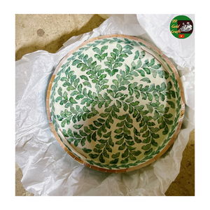 Plateau de service en mosaïque de rotin décoratif, best-seller, mélange de nacre, plateau en rotin naturel artisanal, vente en gros - Product Image 5