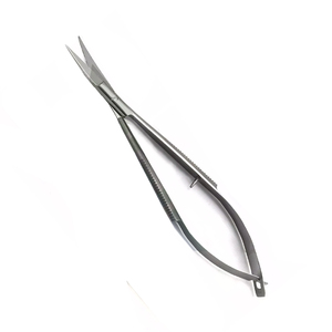 Logo personnalisable outil de soin des cheveux en acier inoxydable enduit noir ciseaux à sourcils à cils pointus pour l'art de soins de beauté personnels - Product Image 1