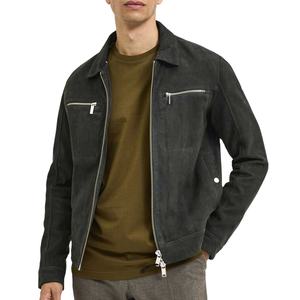Nueva Chaqueta de Motociclista de Cuero de Gamuza para Hombre, de Corte Regular, Calidad Premium, con Forro Interior de Felpa Transpirable para Invierno, de Outlet de Fábrica, a la Moda - Product Image 1