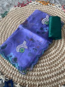 เครื่องแต่งกายยอดนิยมของนักออกแบบชุดแฟนซีขายดีผ้าโปร่งบางนุ่มพิมพ์ลายดิจิทัลพร้อม Gota Work Saree ผู้หญิงแฟชั่นส่งออก - Product Image 5