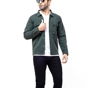 Veste en jean noire pour homme la plus confortable, toile de haute qualité, tissu fin, prix de gros - Product Image 1