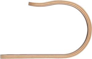 2 X Wood Curtain Holdbacks Plywood Drapery <b>U</b> Shaped Hook Tiebacks for Wall (Walnut) - Product Image 3