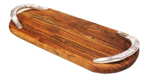 Bandeja de madera rectangular de diseño moderno para suministros de hotel y restaurante Bandejas de madera rectangulares para almacenamiento de desayuno - Product Image 2