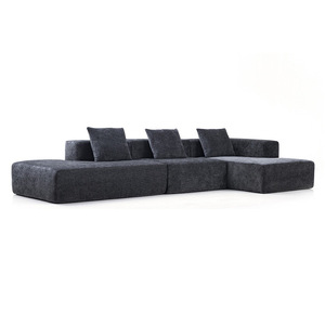 Sofá Moderno para Villa, Sofá Seccional de Tela de Tres Plazas, Sofá Recto Tipo Bloque de Tofu para Sala de Estar y Dormitorio - Product Image 2