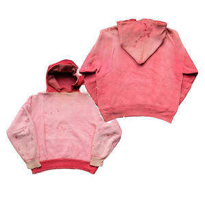 Hot Sale 100% Cotton French Terry Vintage <b>Hoodie</b> Sun Fade High Quality Distressed Acid Wash <b>Hoodie</b> For <b>Men</b> - Product Image 2