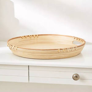Plateau de service en bambou filé naturel et écologique de qualité supérieure pour la décoration de la cuisine fabriqué au Vietnam - Product Image 6