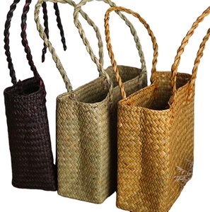 Sac en paille fait main, panier de marché français, sac à main en paille, sacs à bandoulière en paille, produits en gros - Product Image 1