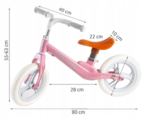Kids <b>Balance</b> <b>Bike</b> Ultra-Light Aluminum 2.5kg <b>Pink</b> Adjustable Seat - Product Image 1