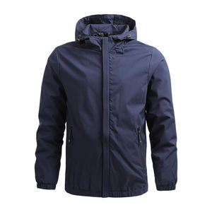 Chaquetas con Capucha Deportivas Personalizadas de Otoño, Nueva Llegada, para Hombre, de Poliéster, con Cremallera, Estilo Vintage, Impermeables y Cortavientos - Product Image 4