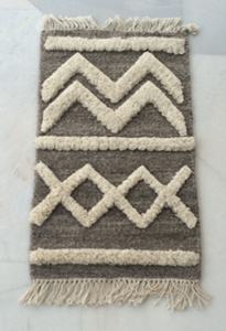 Tapis Dhurri marocain moderne et tendance en laine à poils longs, tissé à la main, couleur naturelle indienne, technique de tissage plat, directement de l'usine, pour la maison - Product Image 5