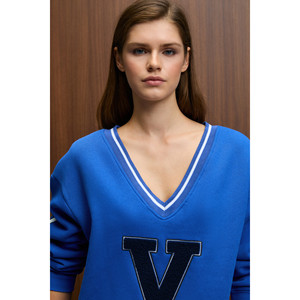 Sudadera GRIMELANGE DIVINE para Mujer con Cuello en V, Bordado y Detalles de Parches - Product Image 5