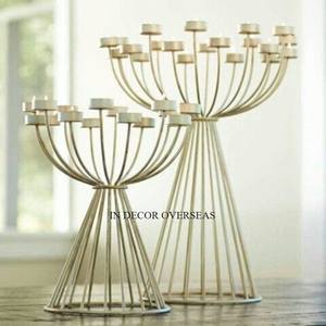 Alta demanda, la mejor calidad, Metal chapado en oro y único, diseño elegante, aspecto elegante, conjunto de 3 centros de mesa para decoración de bodas - Product Image 4