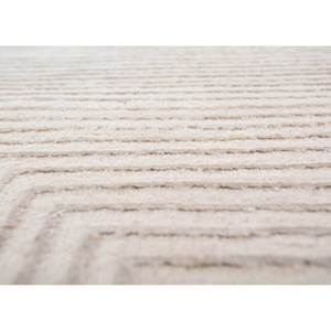 Alfombra Rectangular Abstracta de Lana y Seda de Bambú Tejida a Mano UnfoldBy Kavi Ivory de 10 mm para Sala de Estar, Pasillo y Hogar - Product Image 3