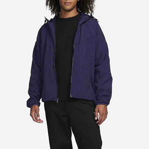 Dernier produit 2024, veste coupe-vent légère et imperméable avec logo personnalisé, fermeture éclair, veste en polyester pour homme avec capuche - Product Image 2