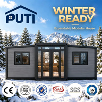 Maison conteneur modulaire extensible de 10 pieds de qualité supérieure, villa préfabriquée compacte avec salle de bain pour le glamping