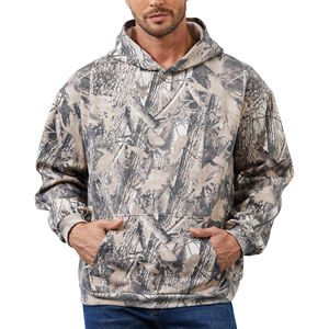 Sudadera Deportiva de Alta Calidad Personalizada de 400 Gramos con Estampado de Bosque Real en Color Sólido, Sin Forro, Talla Grande para Hombre, 100% Algodón - Product Image 1