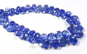 Top Collection African Blue Tanzanite Gems Pear Beads 6-12mm 8 "Strand Natural Tanzanite Faceted Beads para joyería y collar - Product Image 6