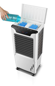 Refroidisseur d'air portable 8L Réservoir d'eau avec ventilateur à 3 vitesses réglable et système de refroidissement écologique pour petites pièces et bureaux - Product Image 2