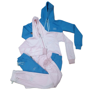 Conjunto de pantalones de chándal con capucha de algodón 100% para hombre, Jersey esencial de alta calidad, ropa de calle, chándales, patrón sólido, característica de maternidad - Product Image 1