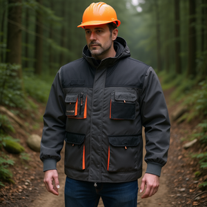 Chaqueta de Seguridad y Supervivencia para Hombre, Talla 48, Combinación de Colores Gris Oscuro/Negro/Naranja - Product Image 3