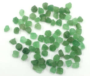 25ชิ้นดีธรรมชาติไม่ผ่านการบำบัด8-10มม. สีเขียวควอตซ์อัญมณีหลวมคอลเลกชันขนาดดิบ - Product Image 1