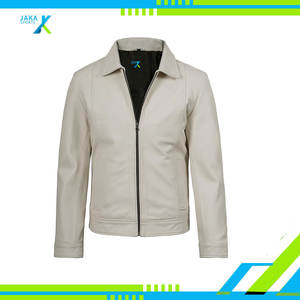 Blouson bombardier d'hiver en cuir polyester souple de qualité supérieure pour hommes élégant d'inspiration vintage décontracté coupe ajustée garniture en fourrure de mouton - Product Image 4