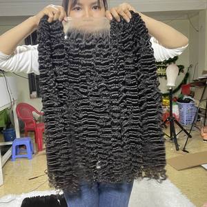 Extensions de cheveux vierges humains de qualité supérieure, cheveux bouclés vietnamiens Remy, bouclés crépus, bouclés profonds, bouclés Jerry, pour femmes noires, tissage de cheveux - Product Image 5