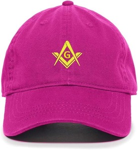 Gorra de Béisbol con Símbolo Masónico de Diseño Tecnológico, Bordada en Algodón, Ajustable, Tipo de Tela 100% Algodón - Product Image 1