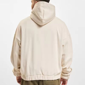 2025 Customized Mens Boxy Zipper Hoodie Custom Printed Plain Full <b>Zip</b> up <b>Hoodies</b> Sweatshirts with <b>Pocket</b> - Product Image 2