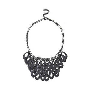 Collier de déclaration religieuse à la mode Urthn 1109231 chaînes en titane oxydé noir avec placage à l'or rhodié cadeau de mode parfait - Product Image 1