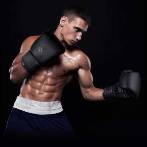 Gants de boxe pour hommes de haute qualité, personnalisables avec logo, imperméables, extensibles, en cuir confortable, équipement d'entraînement pour la musculation, en solde - Product Image 6