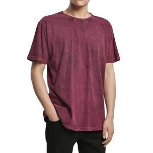 T-shirt homme 100% coton, style tendance à prix bas, nouvelle arrivée, coupe ample, respirant, effet délavé. - Product Image 1